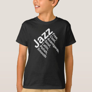 Jazz-Typografie T-Shirt