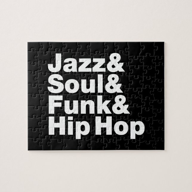 Jazz u. Soul u. Funk u. angesagtes Hopfen Puzzle (Horizontal)