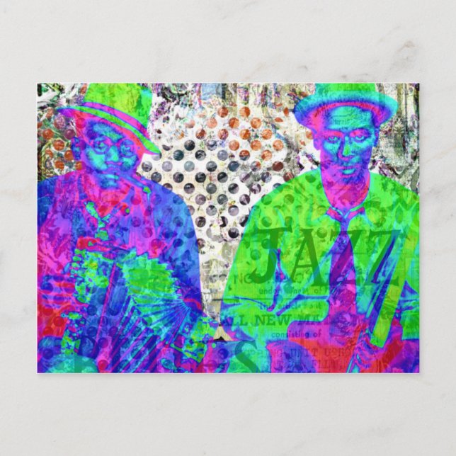 Jazz und Blues Postkarte (Vorderseite)