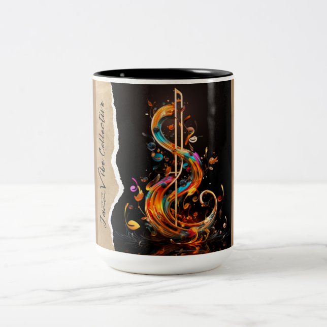 Jazz Vibes Zweifarbige Tasse (Mittel)