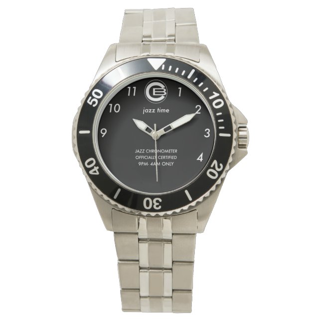 Jazz Watch - men schwarz Armbanduhr (Vorderseite)