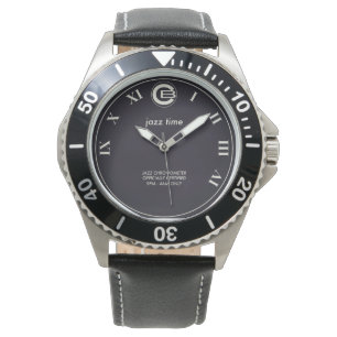 Jazz Watch - schwarz im Tauchstil Armbanduhr