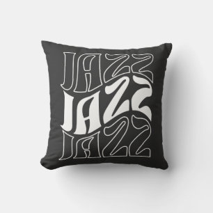 Jazz Wordmark Bold Outline Kissen