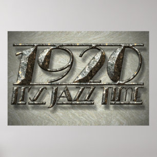 Jazz-Zeit-Tanz-Art-Musik-Vintage Anschlagtafel Poster