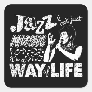 Jazz Zitate - Musik Aufkleber