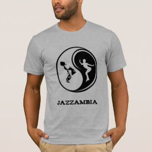 Jazzambia Yin Yang T - Shirt der Männer