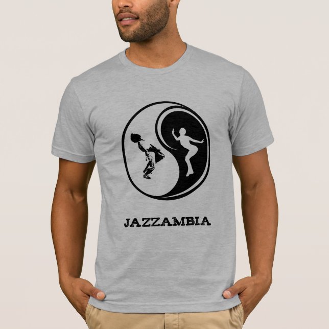 Jazzambia Yin Yang T - Shirt der Männer (Vorderseite)