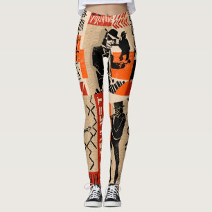 Jazzband Cooles Vintage-Poster Leggings
