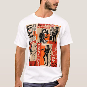 Jazzband Cooles Vintage-Poster T-Shirt