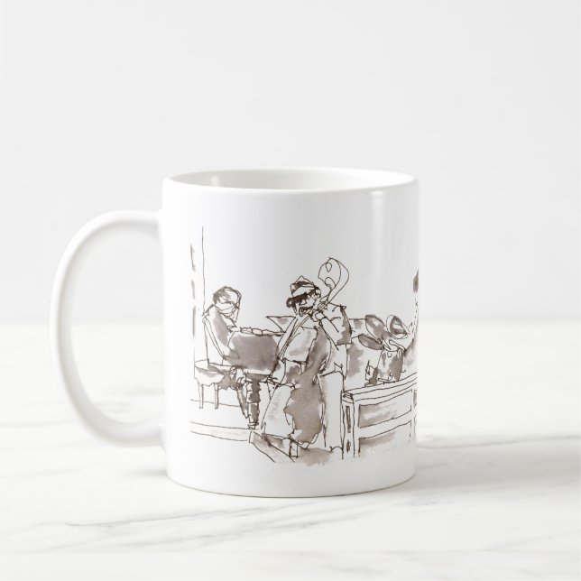 Jazzband-Kunst Kaffeetasse (Links)