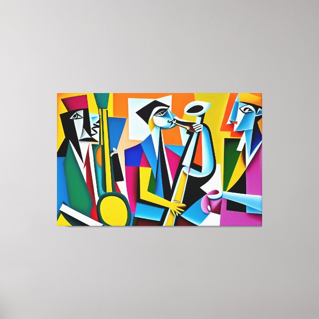 Jazzband Leinwanddruck (Vorderseite)