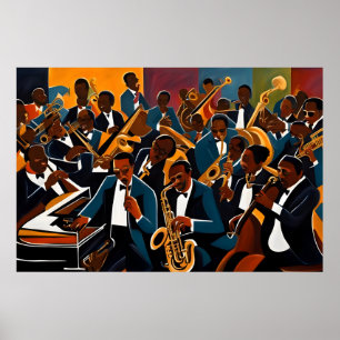 Jazzband-Musiker Poster