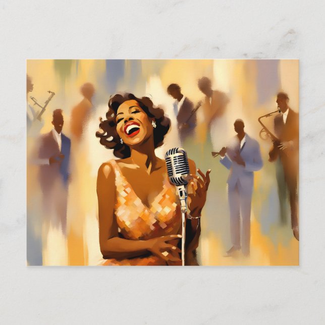 Jazzband-Musiker Postkarte (Vorderseite)