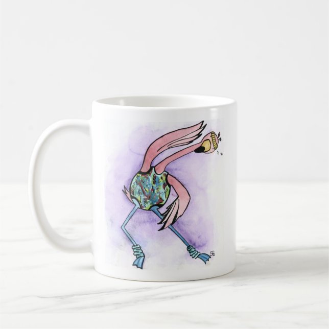 Jazzercise Flamingo Kaffeetasse (Links)