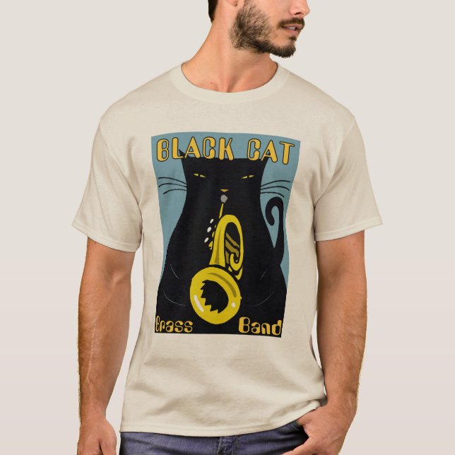 Jazzfestival, Schwarze Katzen, Blaskapelle T-Shirt (Vorderseite)