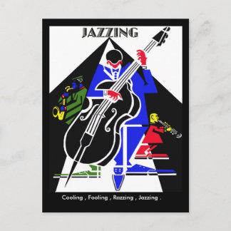 JAZZING. POSTKARTE