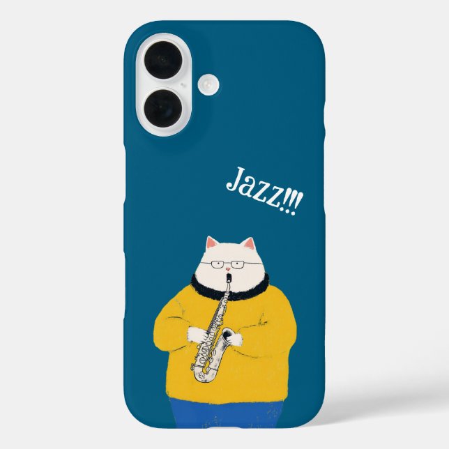 Jazzkatze, personalisiert Case-Mate iPhone hülle (Rückseite)