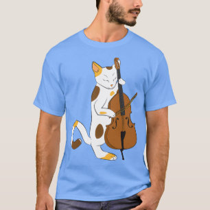 Jazzkatze spielt Bass-Musikergeschenk T-Shirt