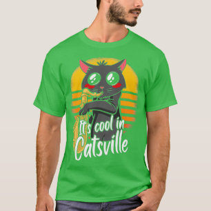 Jazzkatze spielt Saxophon für Musikliebhaber T-Shirt