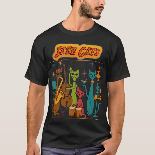 Jazzkatzen T-Shirt (Vorderseite)
