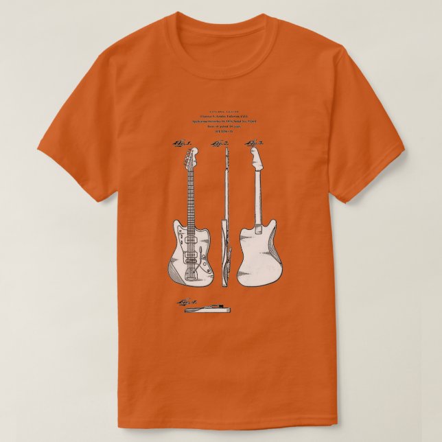 Jazzmaster Guitar Patent  T-Shirt (Design vorne)