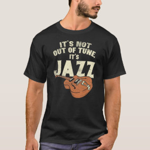 Jazzmusik elektrische Jazzgitarre und Messingmusik T-Shirt