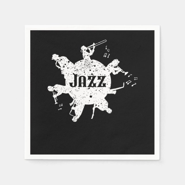Jazzmusik-Jazz-Band-Liebhaber von Geschenken Serviette (Vorderseite)