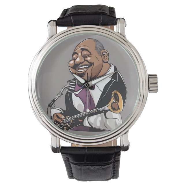 Jazzmusiker Armbanduhr (Vorderseite)