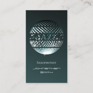 Jazzmusiker Black Business Card Visitenkarte
