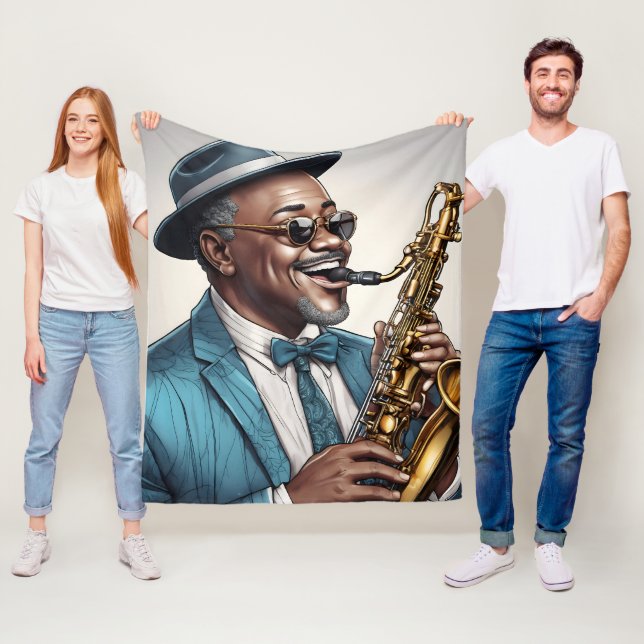 Jazzmusiker Fleecedecke (Beispiel)