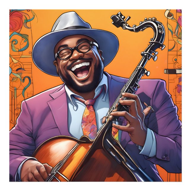 Jazzmusiker Fotodruck (Vorne)