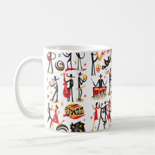 Jazzmusiker - Icons Set . Abgeschieden auf weißem Kaffeetasse