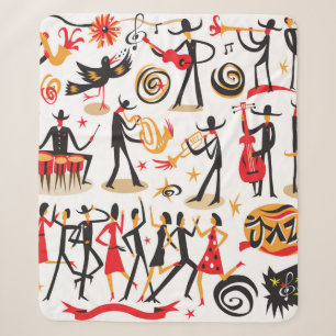 Jazzmusiker - Icons Set . Abgeschieden auf weißem  Sherpadecke