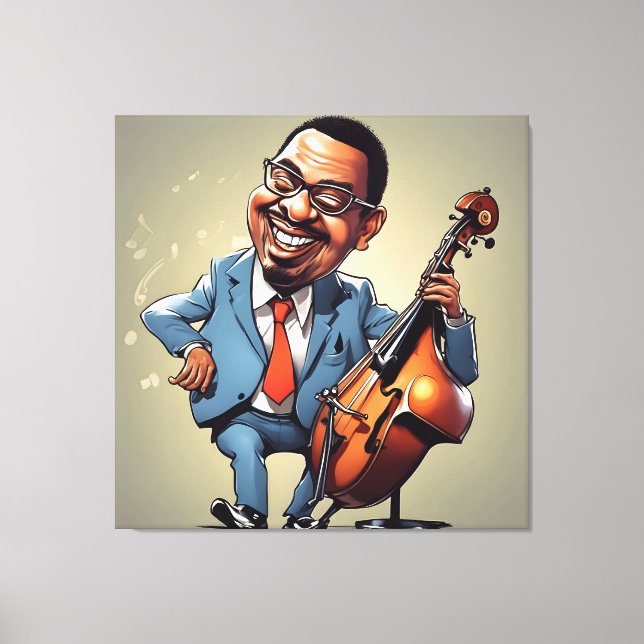 Jazzmusiker Leinwanddruck (Vorderseite)