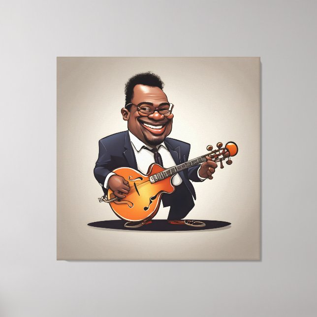 Jazzmusiker Leinwanddruck (Vorderseite)