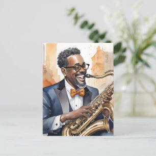 Jazzmusiker Postkarte