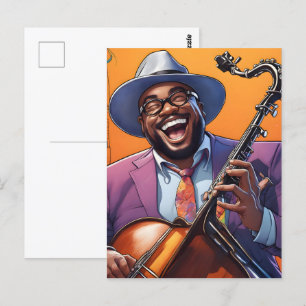 Jazzmusiker Postkarte