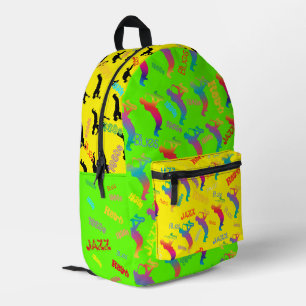 Jazzmusiker Retro-Musik Blues-Party Geburtstag Bedruckter Rucksack