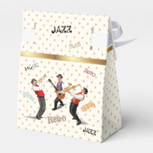 Jazzmusiker Retro-Musik Blues Vintage-Kunstmalerei Geschenkschachtel