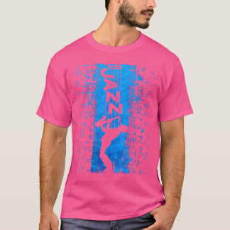 Jazzmusikerin Saxophonist Jazz Music Blue S T-Shirt