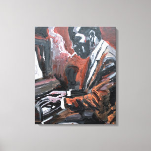 Jazzpianist Neo-Expressionist Leinwanddruck
