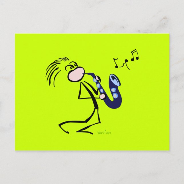 Jazzsaxophonisten Postkarte (Vorderseite)
