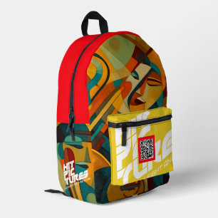 Jazzy Artwork Design Backpack V2 Bedruckter Rucksack