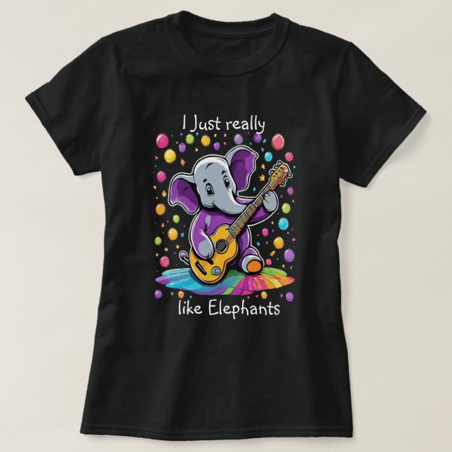 Jazzy Elephant Serenade Birthday T-Shirt (Design vorne)