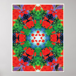 Jazzy Kinetic Collage Kaleidoscope Poster