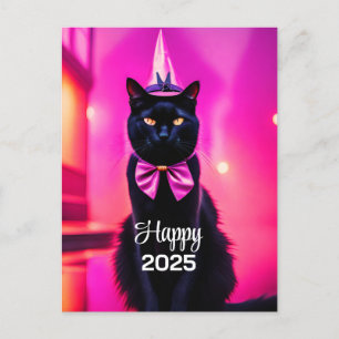 Jazzy Kitty - Happy 2025 Postkarte