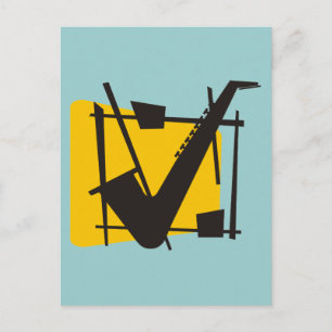 Jazzy Sax Postkarte