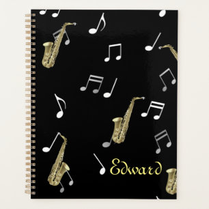 Jazzy Saxophon & Musical Notes Planer