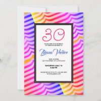 Jazzy Trippy Psychedelic Tropical Stripey Pattern
