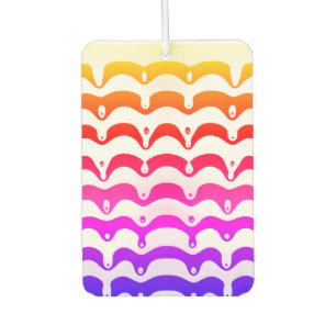 Jazzy Tropical Psychedelic Dripping Stripes Autolufterfrischer